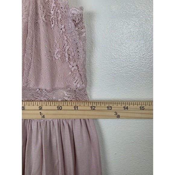 Eberjey Nightgown Womens M Dusty Rose Pink Lace Trim Sexy Babydoll Chemise NWT - Picture 7 of 14
